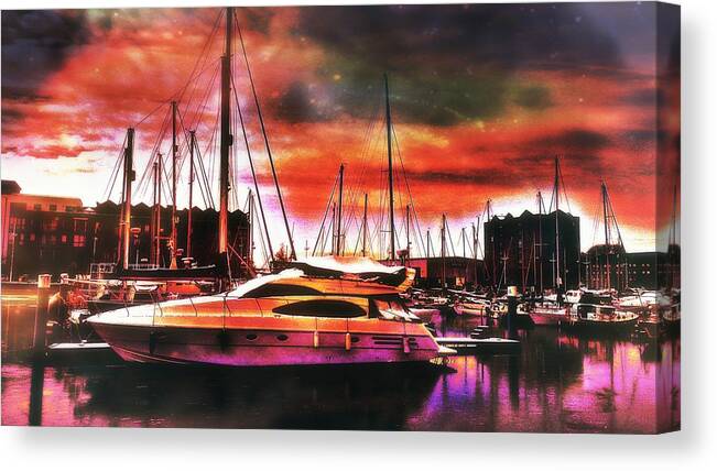 Love Canvas Print featuring the photograph Boats on the Marina in Hull England #2 by Chris Drake