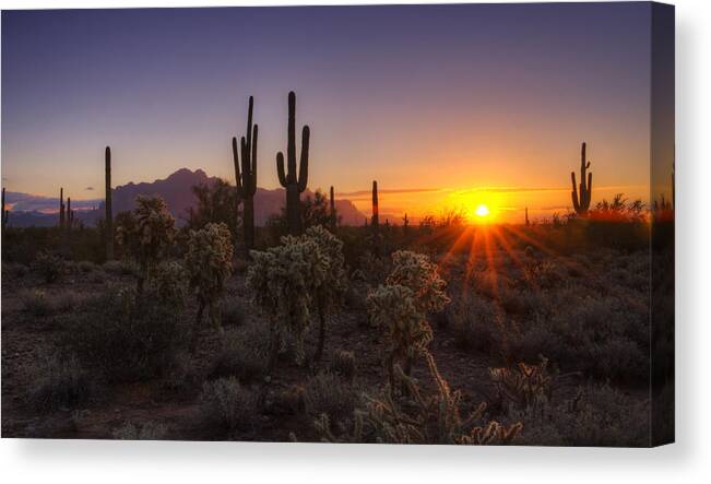 Sunrise Canvas Print featuring the photograph Good Morning Arizona #2 by Saija Lehtonen