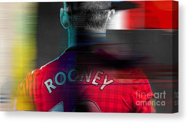 Wayne Rooney Paintings Canvas Print featuring the mixed media Wayne Rooney #2 by Marvin Blaine