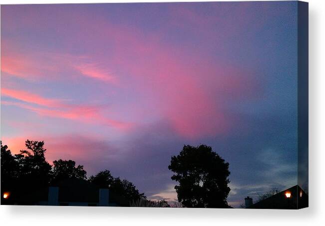 Sunset Canvas Print featuring the photograph Sky Awash with Color #3 by Kenny Glover