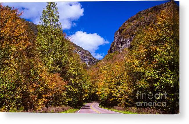 Scenic Vt Canvas Print featuring the photograph Classic Vermont Foliage. #7 by New England Photography