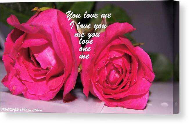  Canvas Print featuring the photograph Roses for you #39 by Gornganogphatchara Kalapun
