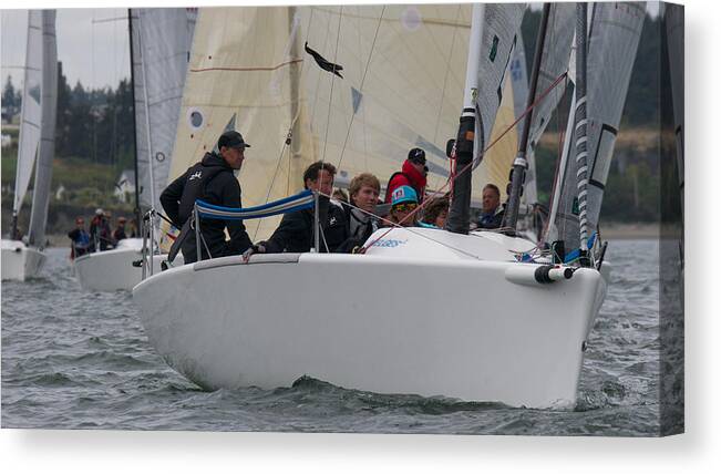 Youth Canvas Print featuring the photograph Whidbey Island Race Week #71 by Steven Lapkin