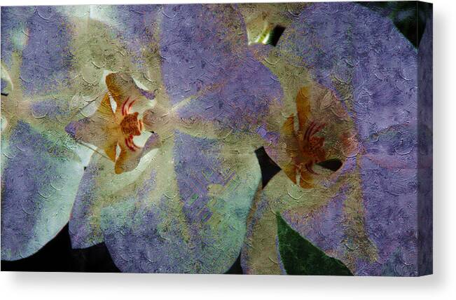 Lavender Canvas Print featuring the painting Lavender Orchids by Xueyin Chen