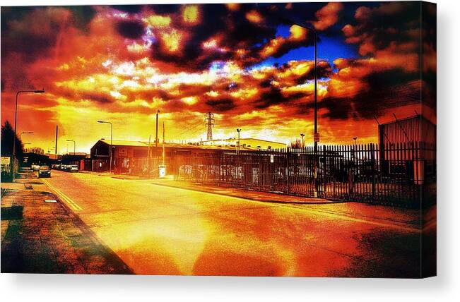 Love Canvas Print featuring the photograph A Street in Hull England by Chris Drake