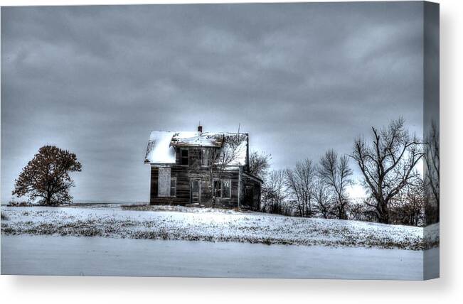 North Dakota Photographs Canvas Print featuring the photograph Abandoned by Kevin Bone