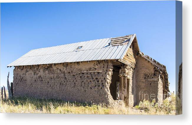 Adobe Canvas Print featuring the photograph Adobe House 1 by Tim Mulina