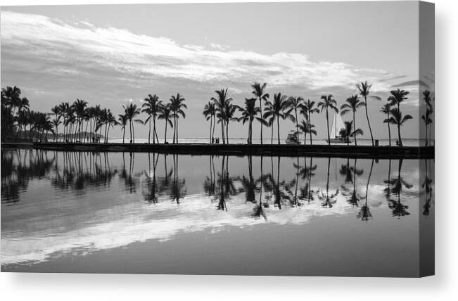 Reflection Canvas Print featuring the photograph Anaehoomalu Bay by Scott Rackers