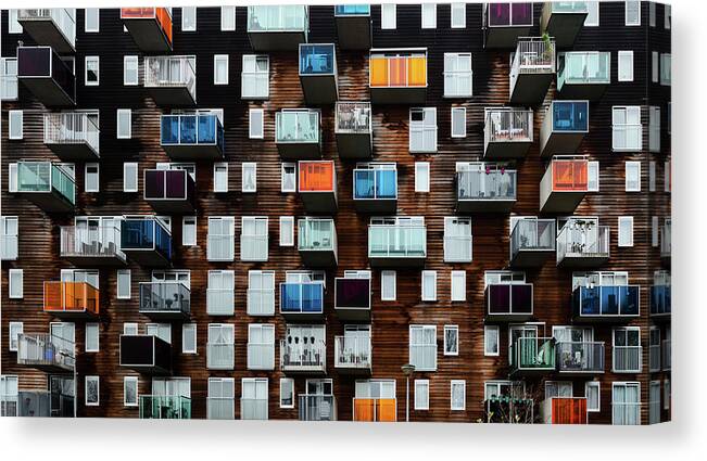 Architecture Canvas Print featuring the photograph Balconia by 