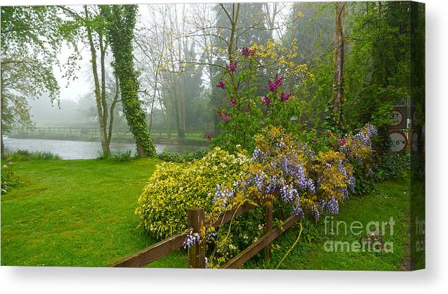 River Anton Canvas Print featuring the digital art Beautiful Flowers of Spring by Andrew Middleton
