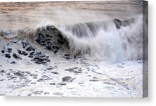 Wave Canvas Print featuring the photograph Black Wave by Lori Seaman