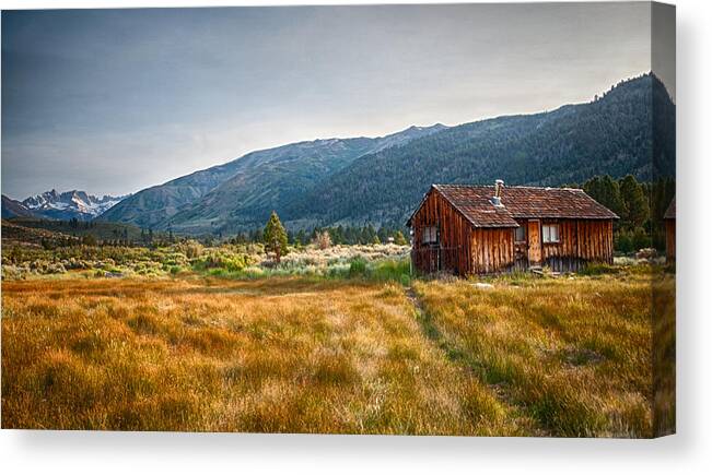 Mountains Canvas Print featuring the photograph Bridgeport Shack by Cat Connor