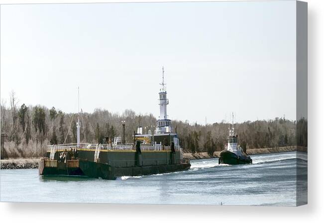 Canal Passage Canvas Print featuring the photograph Canal Passage by Constantine Gregory