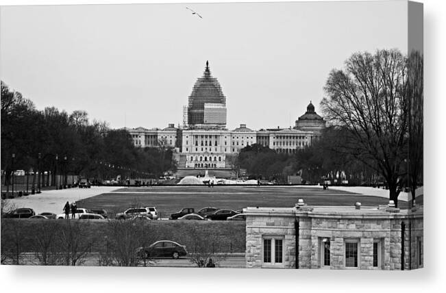 Capitol Building Canvas Print featuring the photograph Capitol View 2 by George Taylor