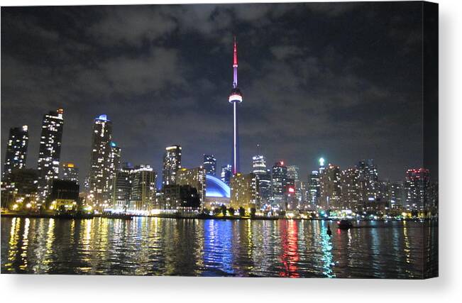 Cn Tower Canvas Print featuring the photograph CN Tower 1 by Salbro Jr