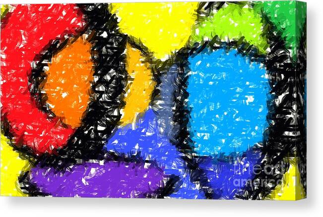 Abstract Canvas Print featuring the digital art Colorful Abstract 3 by Chris Butler