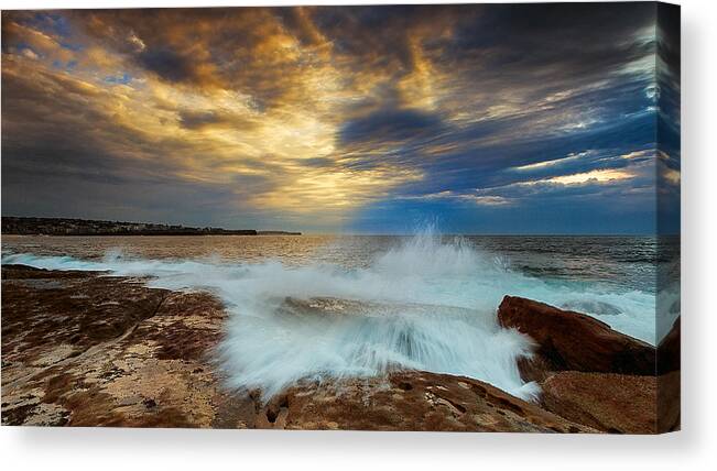 Sunrise Canvas Print featuring the photograph Convergence by Mark Lucey