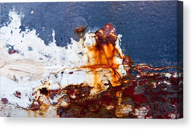 Industrial Canvas Print featuring the photograph Crashing Wave Abstract by Jani Freimann
