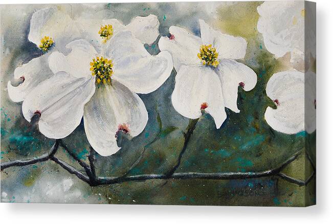 Dogwood Canvas Print featuring the painting Dogwood 7 by Bill Jackson