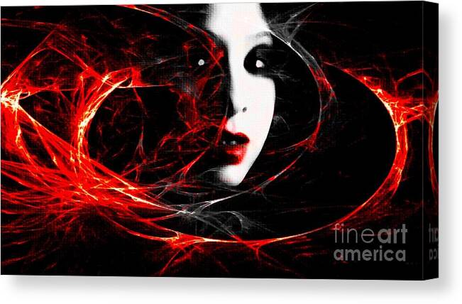 Black Canvas Print featuring the photograph Electric Spark by Jessica S