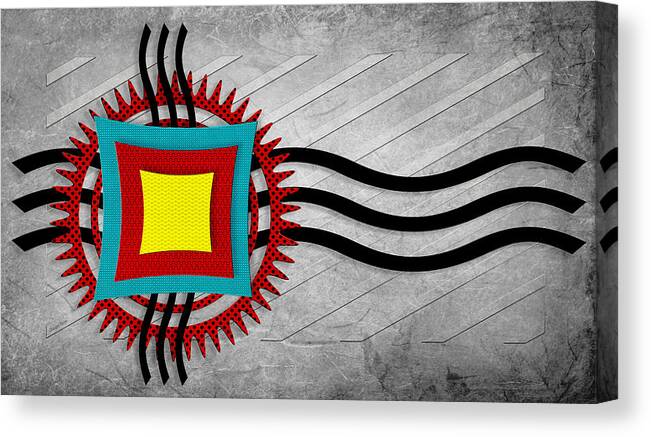 American Indian Style Canvas Print featuring the digital art Energy Flow by Shawna Rowe