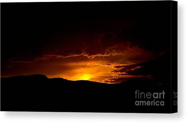 Phil Dionne Photography Canvas Print featuring the photograph Good Night Sun by Phil Dionne