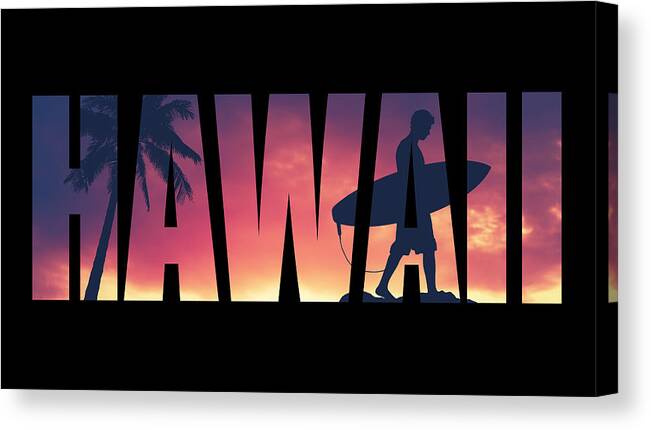 Aged Canvas Print featuring the photograph Hawaii Postcard by Mr Doomits