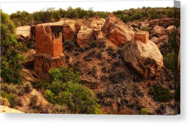 Sherry Day Canvas Print featuring the photograph Hovenweep Dwelling by Ghostwinds Photography