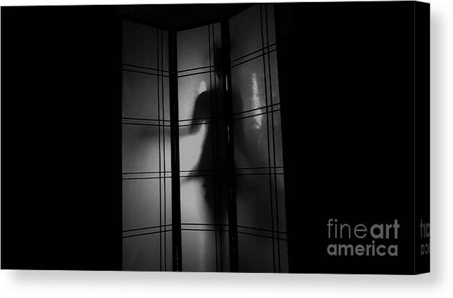 Black Canvas Print featuring the photograph I Stand Alone by Jessica S