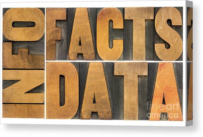 Abstract Canvas Print featuring the photograph Information Data Facts by Marek Uliasz