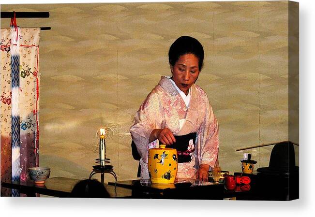 Kyoto Canvas Print featuring the photograph Kyoto - Tea Ceremony by Jacqueline M Lewis