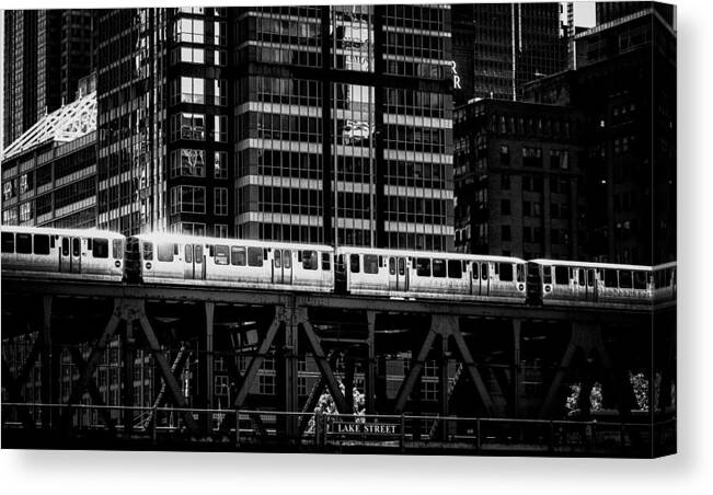 Architecture Canvas Print featuring the photograph Lake Street L by Robert FERD Frank