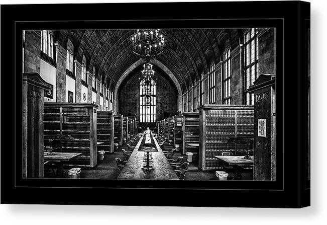 Cornell Canvas Print featuring the photograph Library of Laws by Monroe Payne