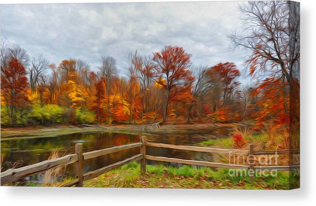 Fall Canvas Print featuring the photograph Lookin Out My Back Door by Brian Mollenkopf