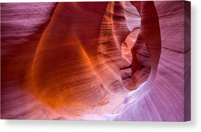 Antelope Canvas Print featuring the photograph Lower Antelope canyon Pathway by Pierre Leclerc Photography