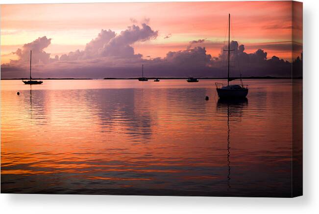 Sailboats Canvas Print featuring the photograph Lullabye Of Calming Winds by Karen Wiles