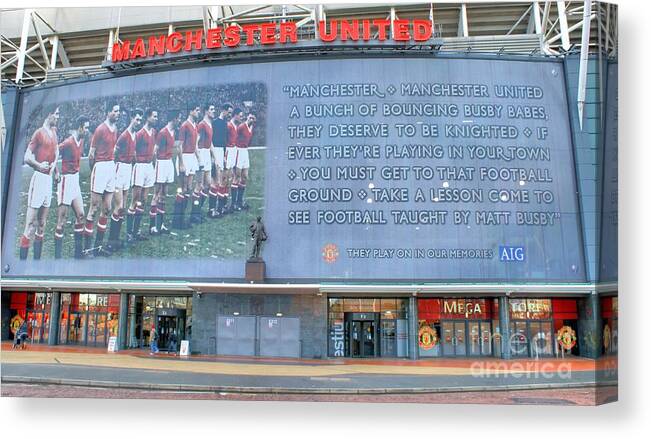 Manchester United Canvas Print featuring the photograph Manchester United Busby Babes by David Birchall