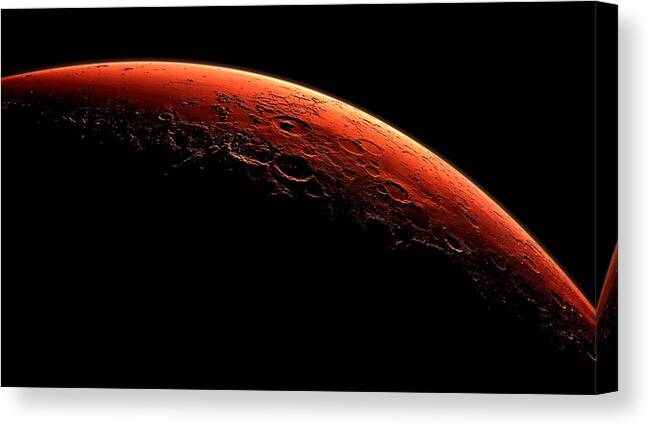 Mars Canvas Print featuring the photograph Mars Sunrise by Benjamin Yeager