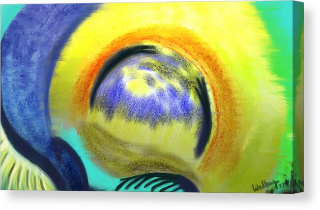 Abstract Canvas Print featuring the painting Monday by Christina Wedberg