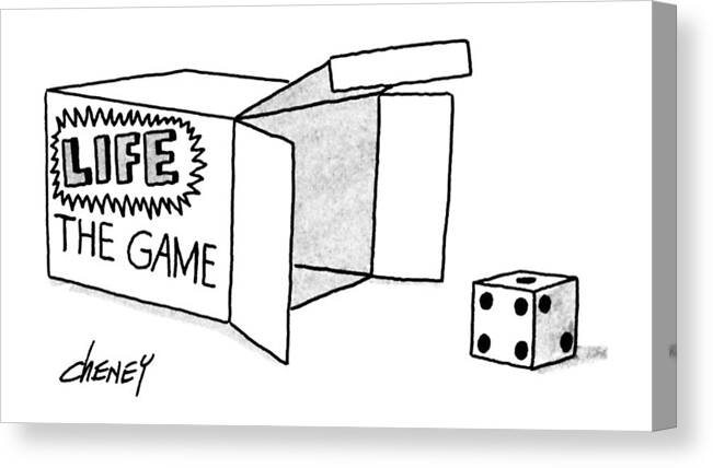 
No Caption
An Open Box Labeled: Life The Game. A Die Is In Front Of The Box. 
No Caption
An Open Box Labeled: Life The Game. A Die Is In Front Of The Box. Games Canvas Print featuring the drawing New Yorker July 23rd, 1990 by Tom Cheney