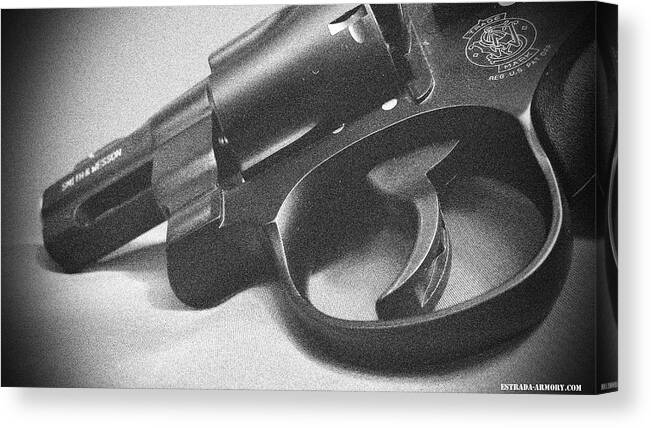 Smith & Wesson Canvas Print featuring the digital art Off Duty by Jorge Estrada