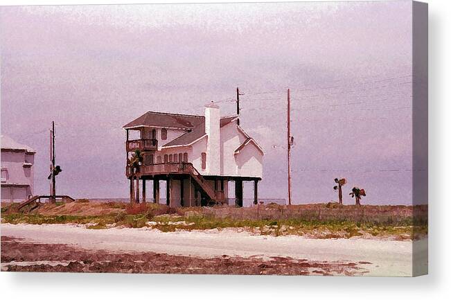 Galveston Beach Canvas Print featuring the photograph Old Galveston by Tikvah's Hope