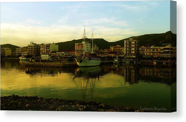 Boat Canvas Print featuring the photograph Old time by Lefteris Sfyridis