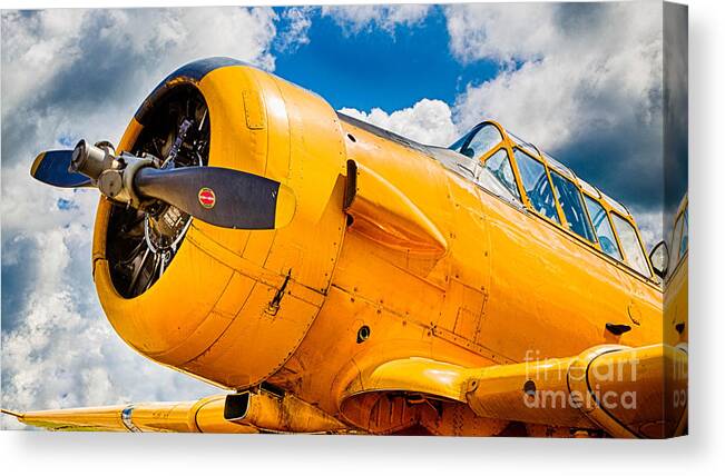 Airlplane Canvas Print featuring the photograph Old Yeller by Jerry Fornarotto