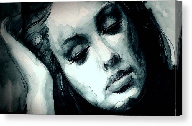Adele Canvas Print featuring the painting One and Only by Laur Iduc