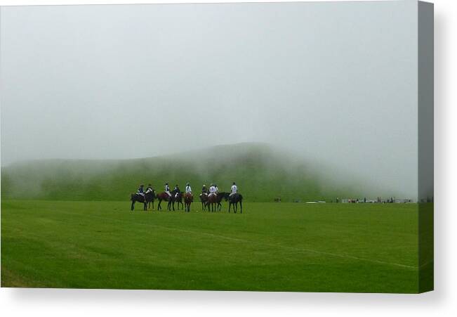 Polo Canvas Print featuring the photograph Polo In The Clouds by Lori Seaman