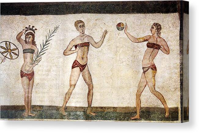 Roman "Bikini Girls" Mosaic Canvas Print / Canvas Art by Science Photo  Library | Fine Art America