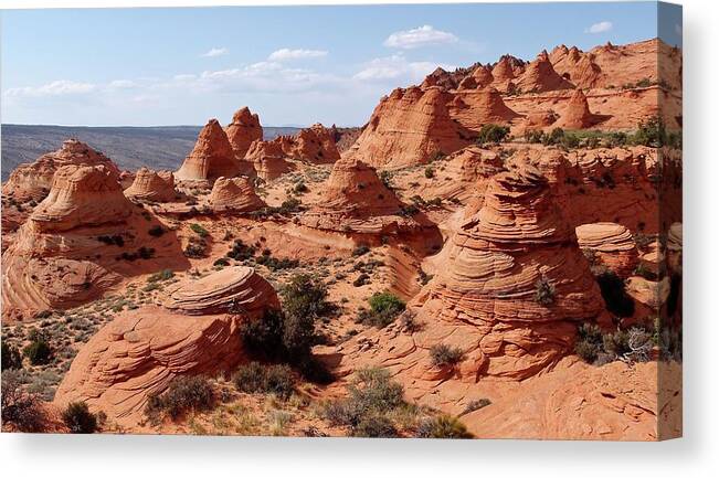 Tranquility Canvas Print featuring the photograph Sandstone Buttes- Coyote Buttes South by Photograph By Michael Schwab