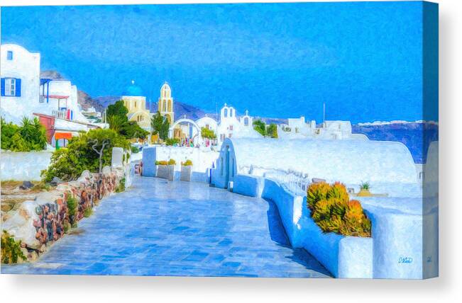 Oia Canvas Print featuring the painting Santorini Grk4120 by Dean Wittle