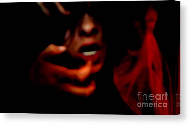 Red Canvas Print featuring the photograph Scorching by Jessica S